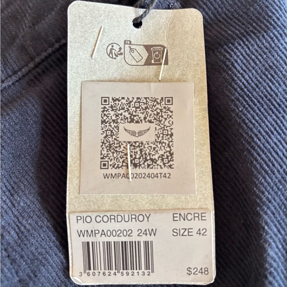 ZADIG & VOLTAIRE Navy Pio Corduroy Trousers - Picture 9 of 15